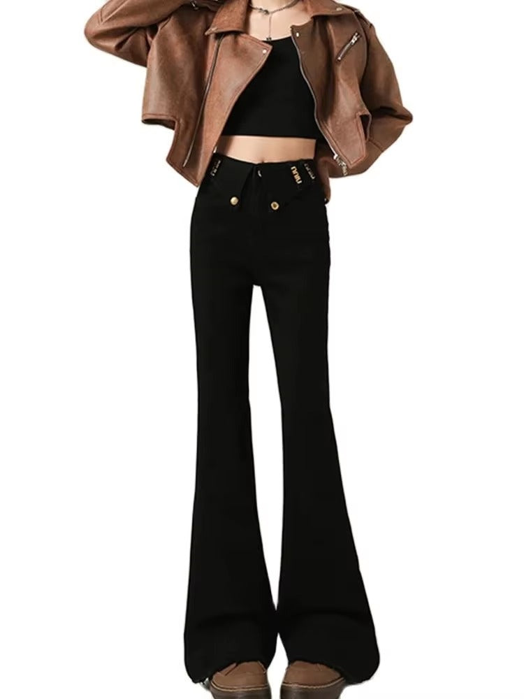 Flare Jeans Flanging Design Straight leg Jeans Streetwear Mssza