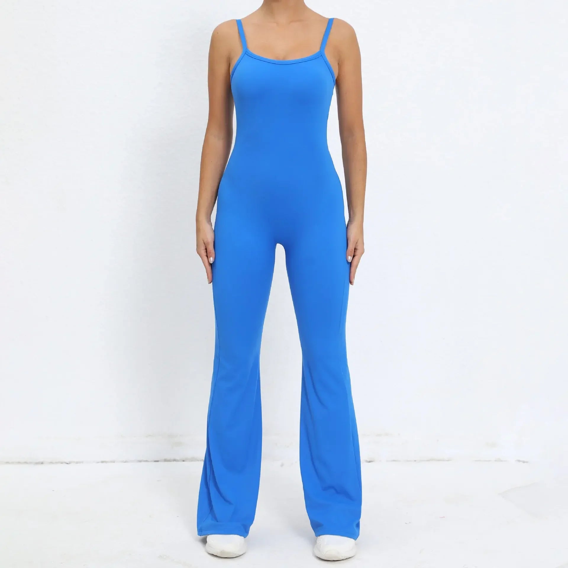 Flared Jumpsuit Padding Sports Overalls Gym Yoga Clothing Tracksuit Mssza