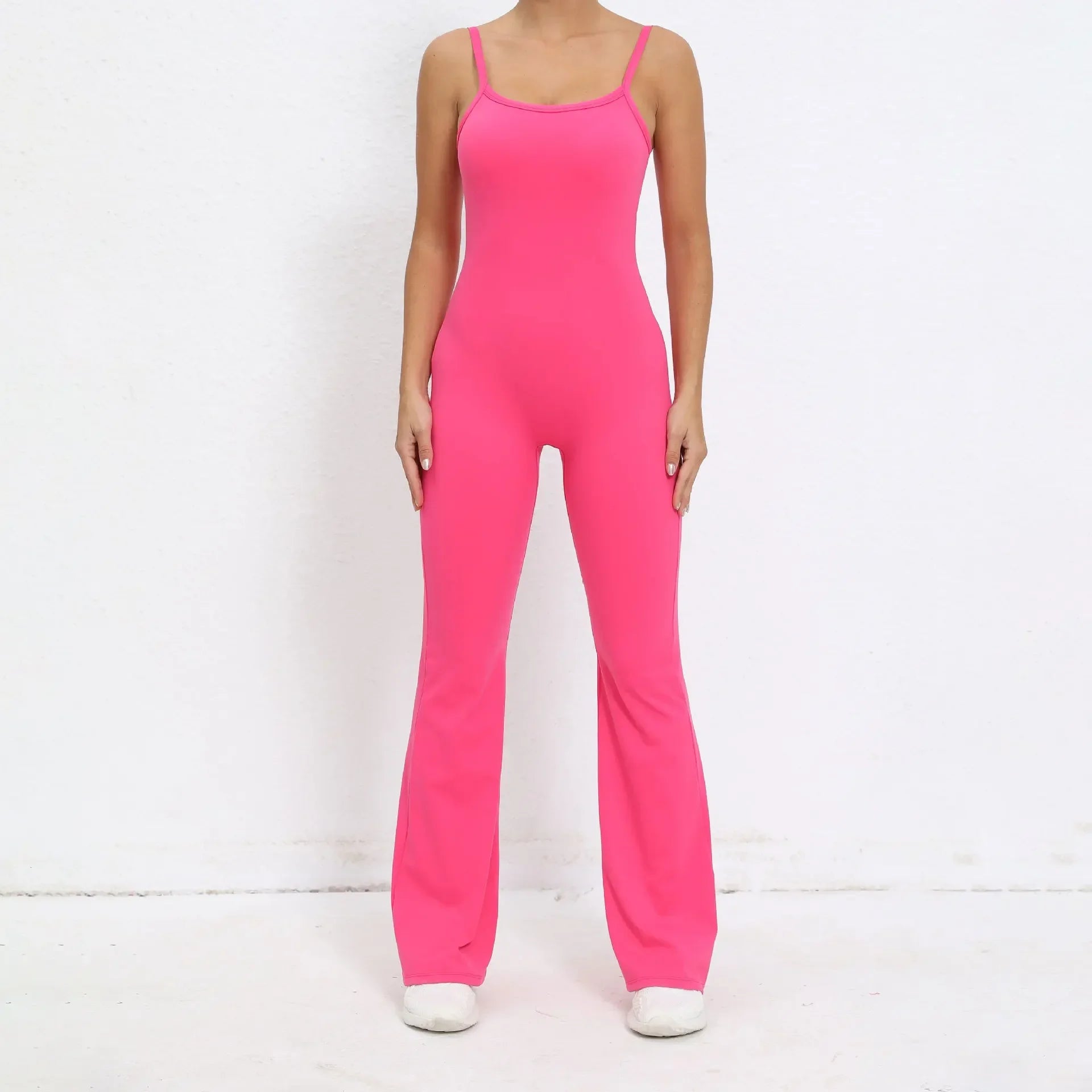 Flared Jumpsuit Padding Sports Overalls Gym Yoga Clothing Tracksuit Mssza