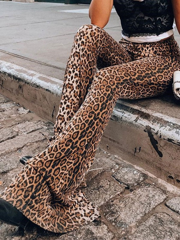 Flared Pants Pattern Cotton High Rise Waist Trousers Mssza
