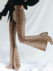 Flared Pants Pattern Cotton High Rise Waist Trousers Mssza