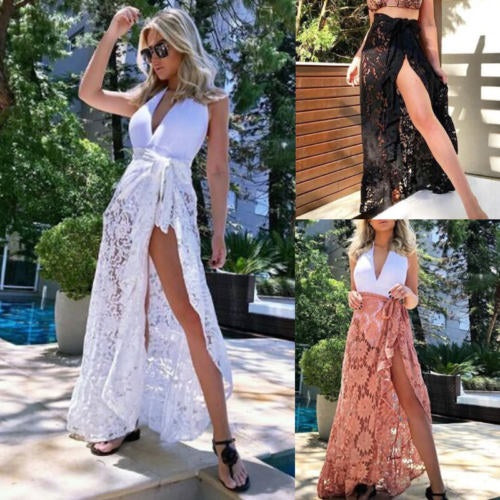 Floral Hollow Out Bikini Cover Up Mssza