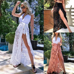 Floral Hollow Out Bikini Cover Up Mssza