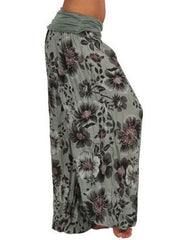 Floral Print Loose Casual Full Length Sport Pant Mssza