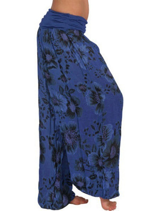 Floral Print Loose Casual Full Length Sport Pant Mssza