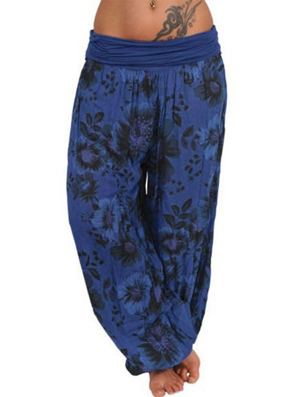 Floral Print Loose Casual Full Length Sport Pant Mssza
