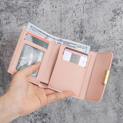 Floral Printed PU Large Capacity Short Wallet Mssza