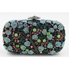 Floral Style Crystal Day Clutches Mssza