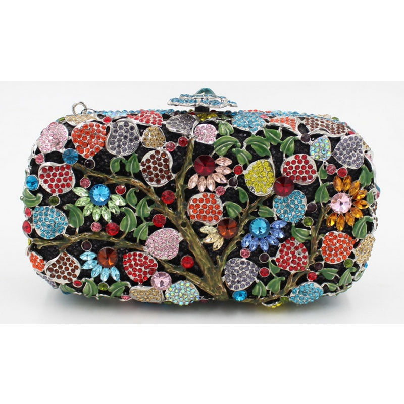 Floral Style Crystal Day Clutches Mssza