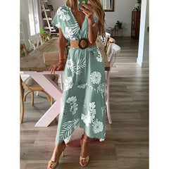 Floral print bohemian  dress Mssaz Desses