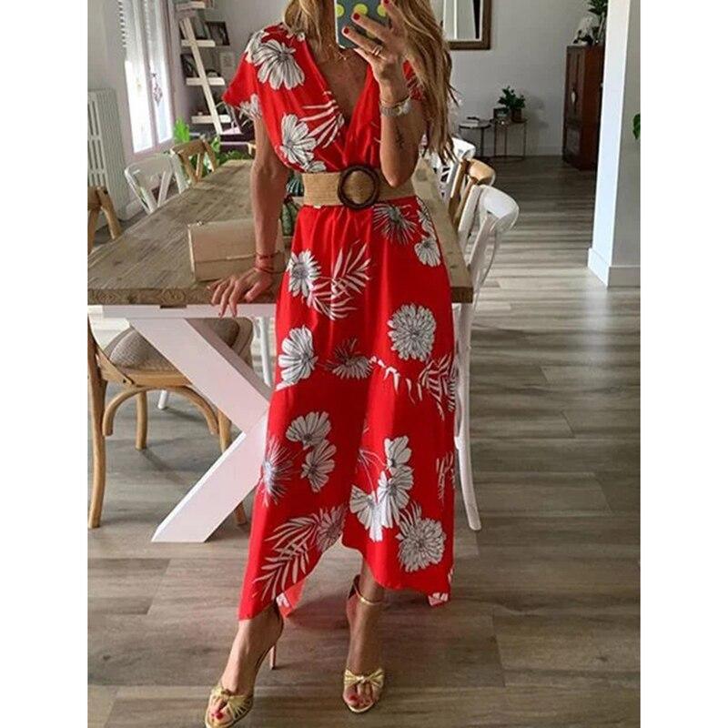 Floral print bohemian  dress Mssaz Desses