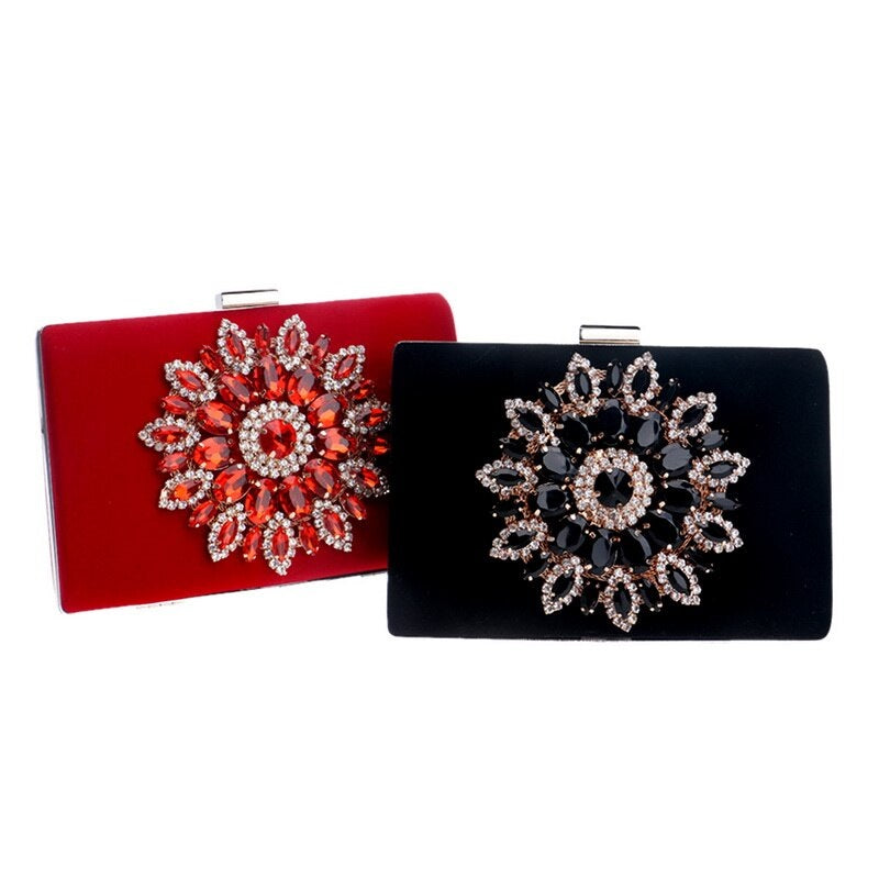 Flower Diamonds Luxurious Evening Bags Mssza