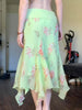 Flower Print Irregular Low Waist Elegant Retro Design Chic Long Skirts Mssza