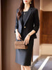 Formal High Quality Business Work Blazer And Skirt Two Piece Set Mssza