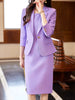 Formal High Quality Business Work Blazer And Skirt Two Piece Set Mssza