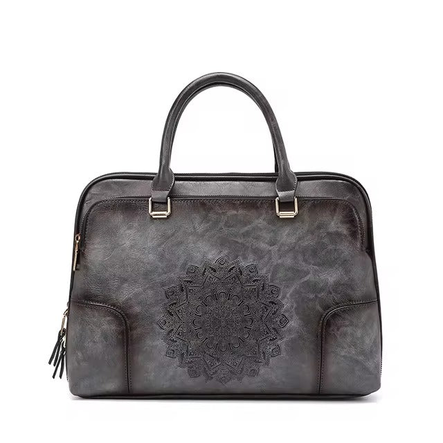 Formal High Quality Leather Laptop Briefcase Retro Bags Mssza