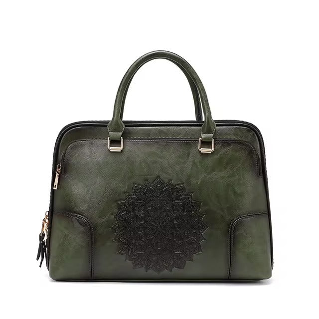Formal High Quality Leather Laptop Briefcase Retro Bags Mssza
