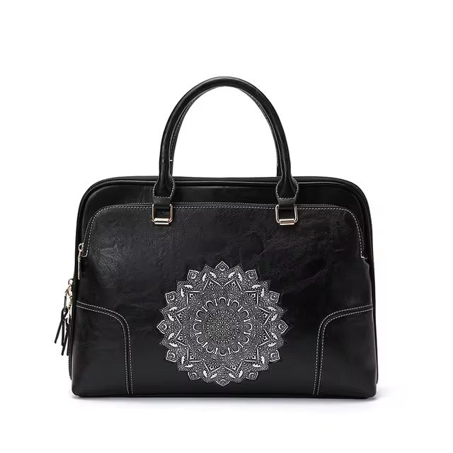 Formal High Quality Leather Laptop Briefcase Retro Bags Mssza