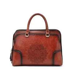 Formal High Quality Leather Laptop Briefcase Retro Bags Mssza