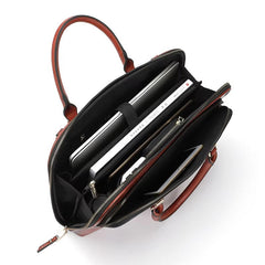 Formal High Quality Leather Laptop Briefcase Retro Bags Mssza