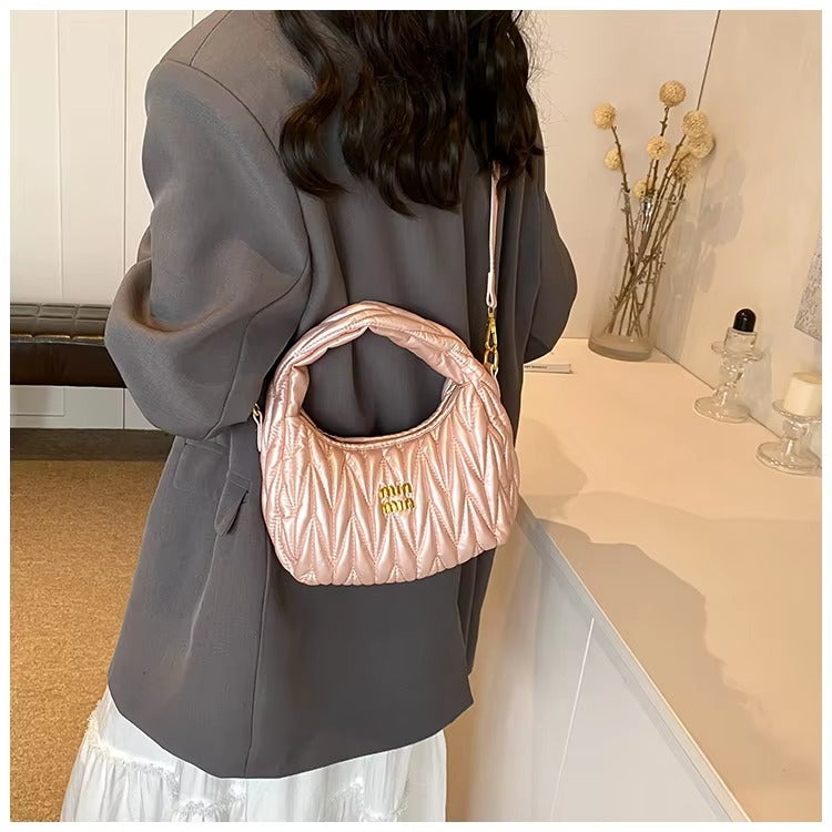 Formal Interior Slot Pocket Thread Hobos Tote Handbag Mssza