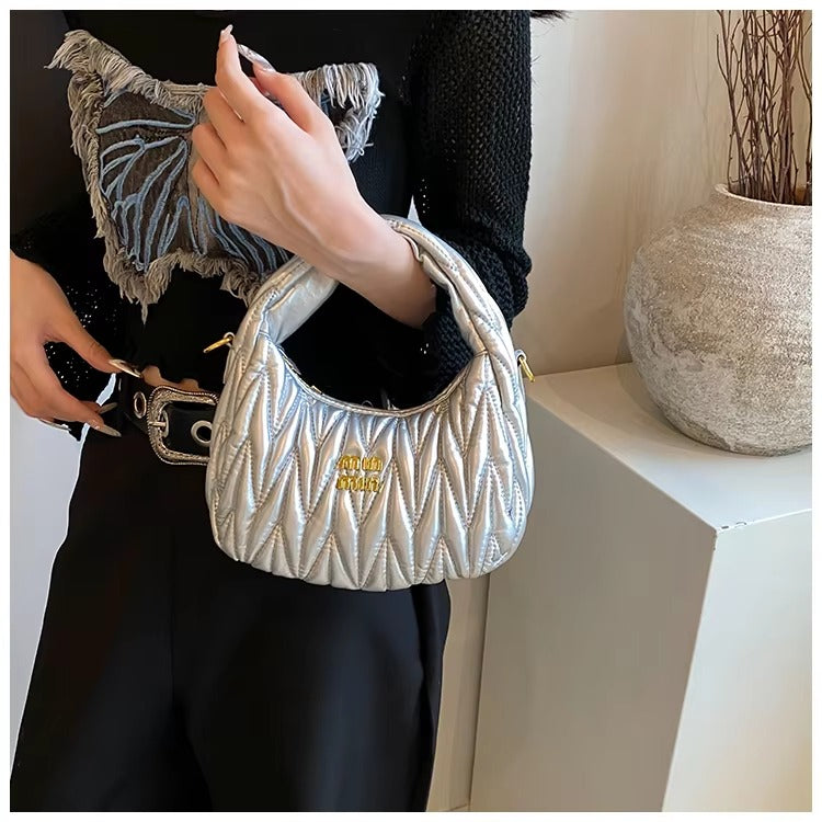 Formal Interior Slot Pocket Thread Hobos Tote Handbag Mssza