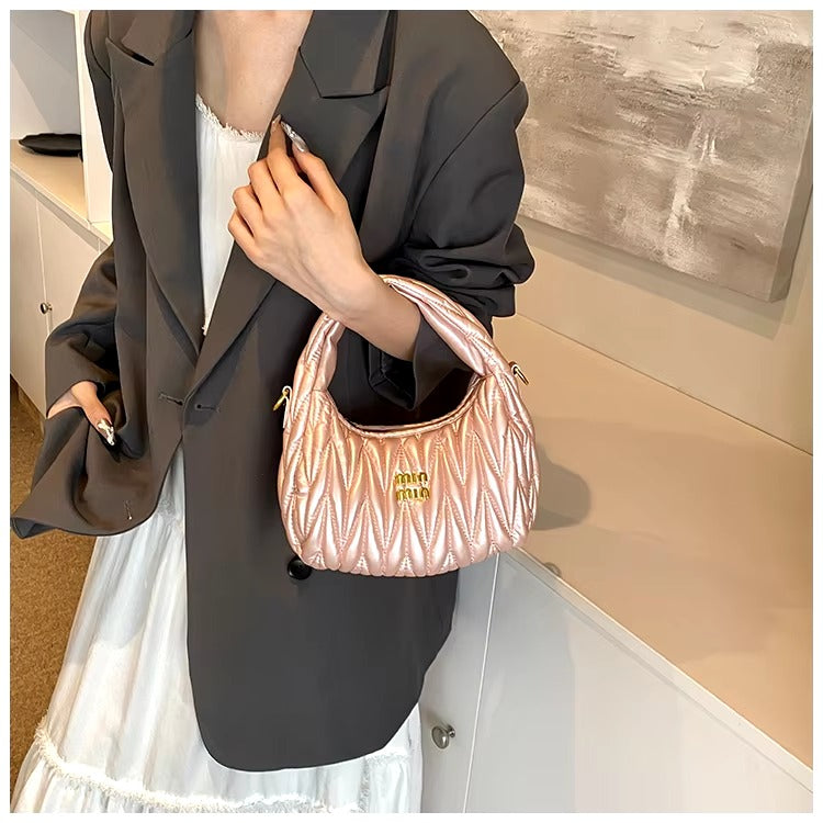 Formal Interior Slot Pocket Thread Hobos Tote Handbag Mssza