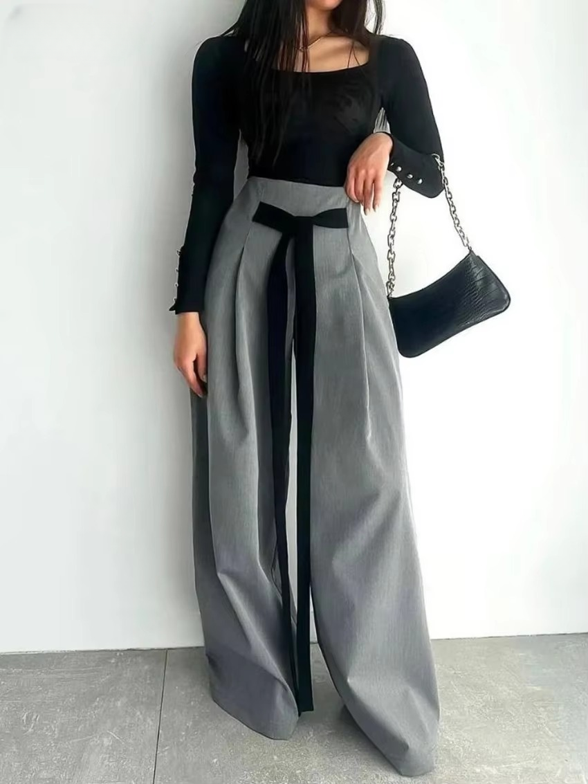 Formal Long Sleeve Blazer Loose Office Trousers 2 Piece Sets Mssza