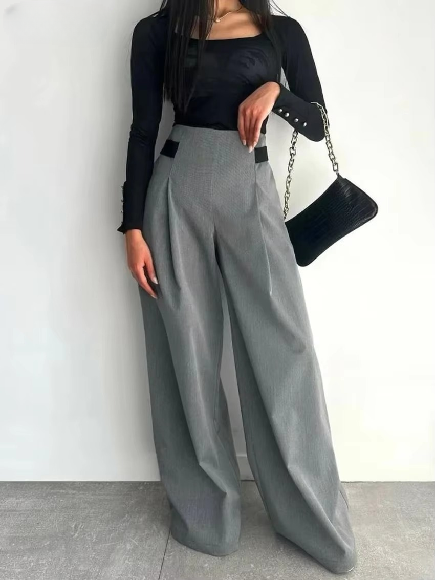 Formal Long Sleeve Blazer Loose Office Trousers 2 Piece Sets Mssza