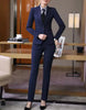 Formal Notched Slim Pant Long Sleeve Blazer 2 Piece Suit Mssza