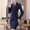 Formal Notched Slim Pant Long Sleeve Blazer 2 Piece Suit Mssza