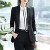Formal Notched Slim Pant Long Sleeve Blazer 2 Piece Suit Mssza