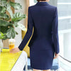 Formal Notched Slim Pant Long Sleeve Blazer 2 Piece Suit Mssza