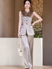 Formal Single Breasted Business Work Blazers And Ankle-Length Pant 2 Piece Set Mssza