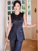 Formal Single Breasted Business Work Blazers And Ankle-Length Pant 2 Piece Set Mssza