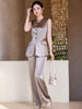 Formal Single Breasted Business Work Blazers And Ankle-Length Pant 2 Piece Set Mssza