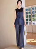 Formal Single Breasted Business Work Blazers And Ankle-Length Pant 2 Piece Set Mssza