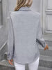 Formal Single-Breasted Solid Non Stretch Long-Sleeved Lapel Shirt Mssza