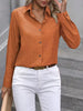 Formal Single-Breasted Solid Non Stretch Long-Sleeved Lapel Shirt Mssza