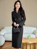 Formal Single Button Business Work Blazer And Skirt Two Piece Suit Mssza