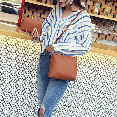 Four Pcs Bag Set â€?Bow Handled Tote  Shoulder Bag  Wristlet  Wallet Mssza