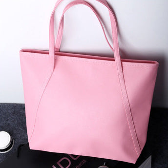 Generously Sized Tote Handbag â€?Angled Topstitching Mssza