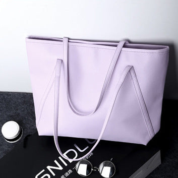 Generously Sized Tote Handbag â€?Angled Topstitching Mssza