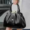 Genuine High Quality Leather Solid Color Portable Messenger Cloud Shoulder Bag Mssza