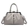 Genuine High Quality Leather Solid Color Portable Messenger Cloud Shoulder Bag Mssza
