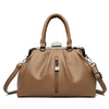 Genuine High Quality Leather Solid Color Portable Messenger Cloud Shoulder Bag Mssza