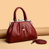 Genuine High Quality Leather Solid Color Portable Messenger Cloud Shoulder Bag Mssza
