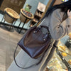 Genuine Leather Cowhide Crossbody Commuter Bucket Bag Mssza