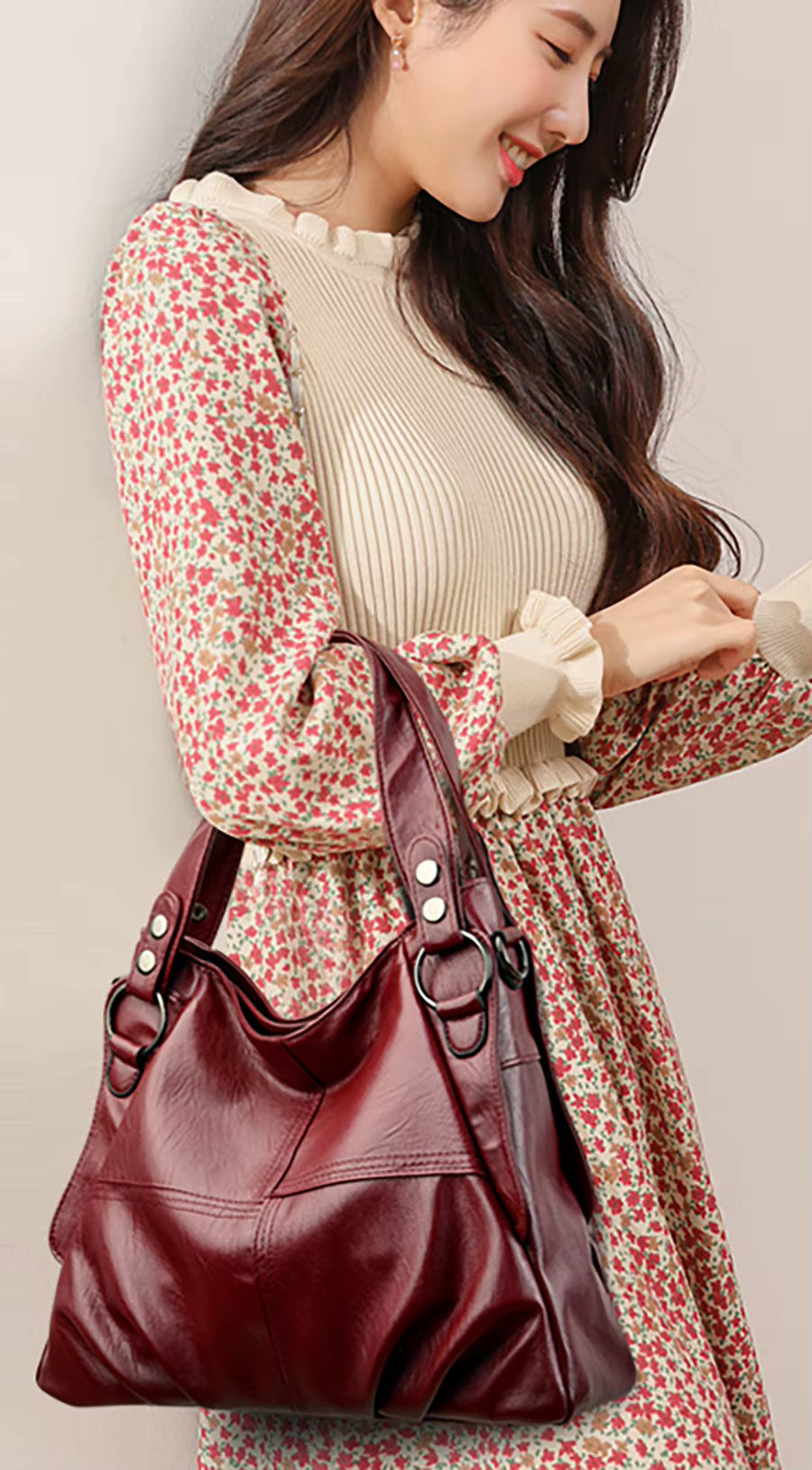 Genuine Leather Designer Big Tote Luxury Shoulder Bag Mssza