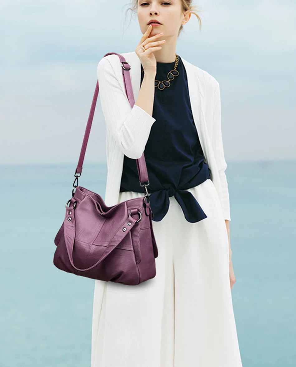 Genuine Leather Designer Big Tote Luxury Shoulder Bag Mssza